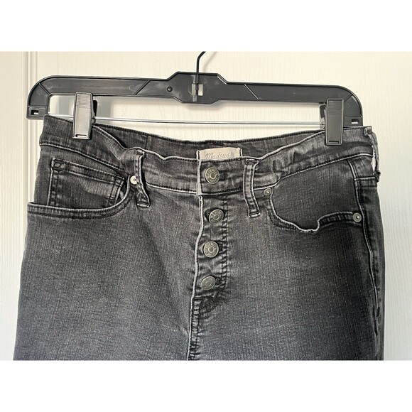 MADEWELL 9" High Rise Skinny Jean Size 30 Womens Black Excellent Condition - Picture 2 of 9
